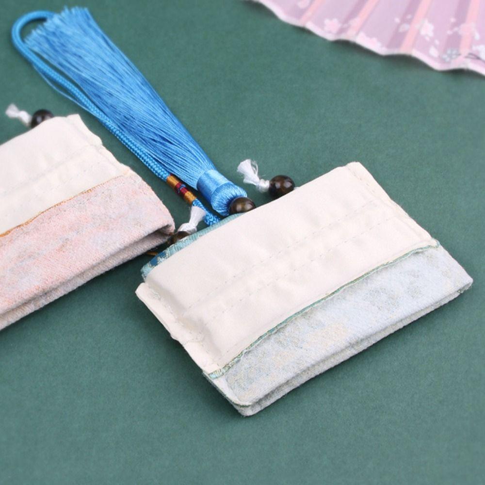 Mini Coin Purse Flower Tassel Drawstring Bag Beaded Chinese Style Sachet Bag  Outdoor
