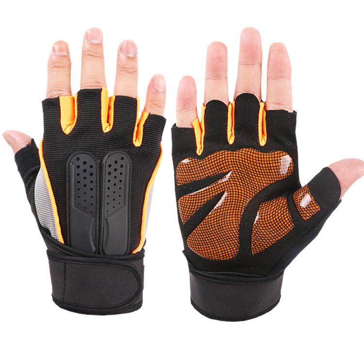 Fitness Gloves for Men and Women Breathable Extended Wrist Guards Weight Lifting and Wiping Special Outdoor Sports Half Finger Riding Gloves