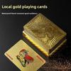 Goldfolien Poker PVC Spielkarten Wasserdicht Reißfest Verdickt Cool Gold Poker Karten Plastik Magische Karten Sammlerstücke