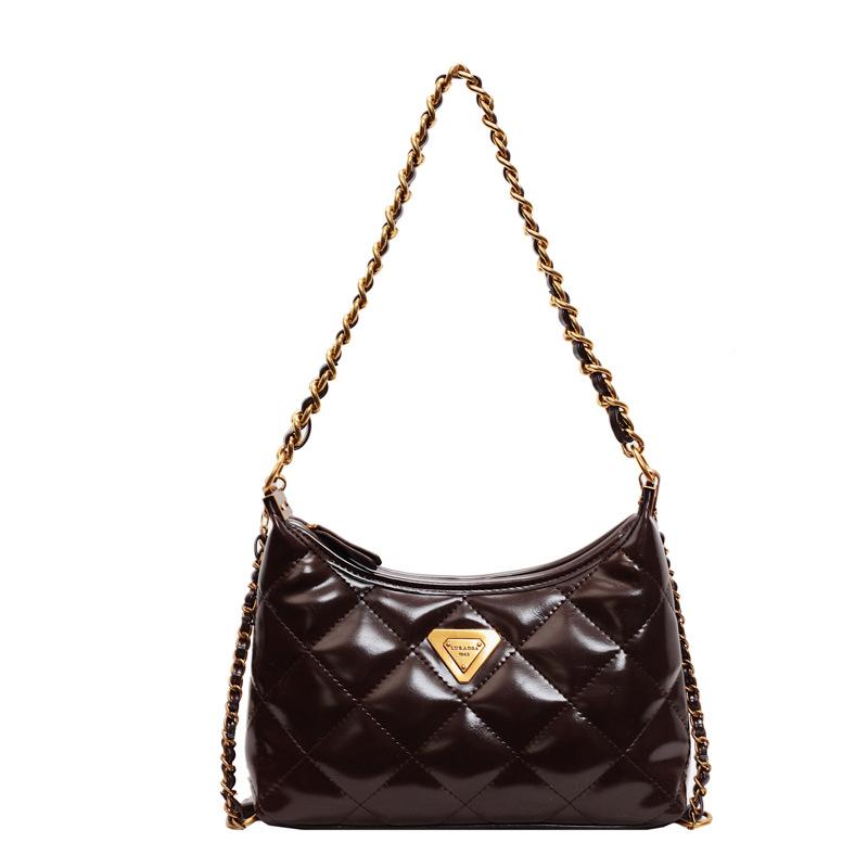 Korean fashionable niche light luxury high-end texture diamond chain bag casual versatile personalized commuting shoulder messenger bag