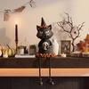 Unique Gifts for Halloween Lovers Figurines, Spooky Ghost Skeleton Pumpkin Black Cat Resin Ornaments, Durable Seasonal Home Accents Tabletop