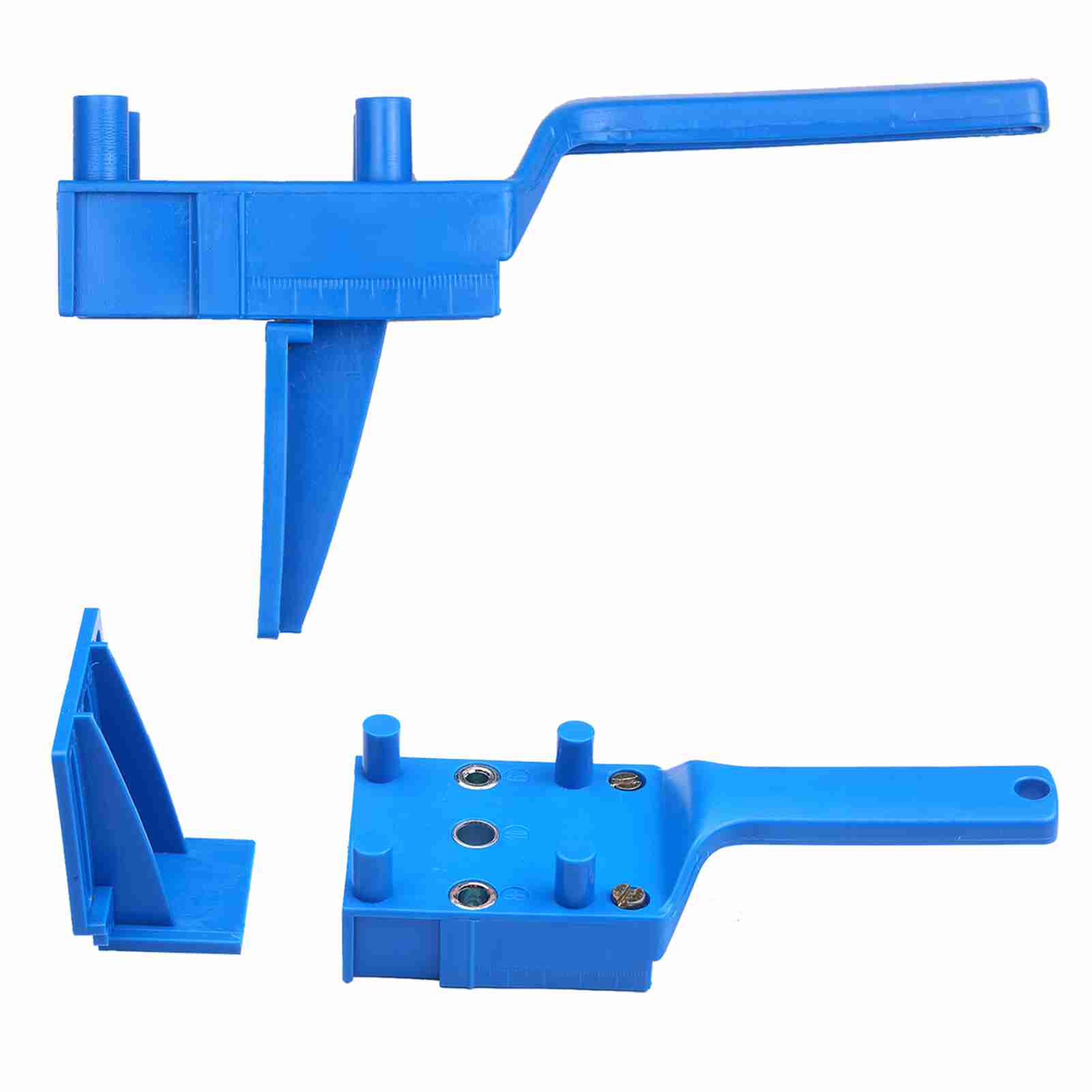 

Набор из 41 шт. Быстрозажимной кондуктор для шкантов по дереву Ручной кондуктор для карманных отверстий Подходит для сверл 6 8 10 мм Прямой дырокол для деревообработки синий