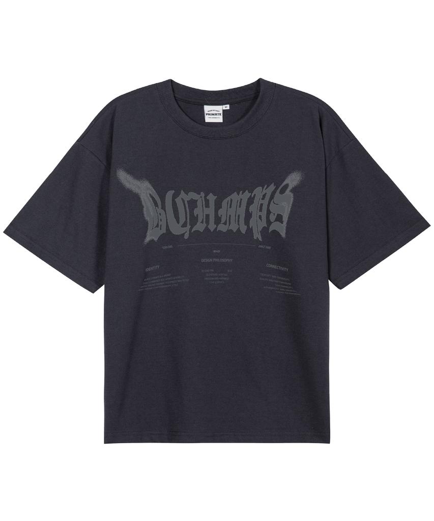 BORN CHAMPS [7 Colors] Distorted Dust Oversized Short Sleeve T-Shirt B25St39 (B Type)
