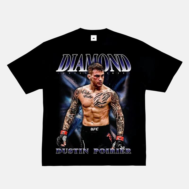 2024 New Fashion Oliveira Oliveira T-shirt UFC Printed Short Sleeve American Vintage Small Neckline Fighting Top Vintage