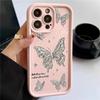 Gold Butterfly Silicone Phone Case For iPhone 16 15 14 Pro Max Cases iPhone 13 12 11 Pro Max Mini XS XR X 7 8 Plus Cover_