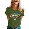 Womens Casual Crew Neck Short Sleeve Pullover T Shirt with Germany 2026 Letter Print Graphic for Soccer Supporters Top