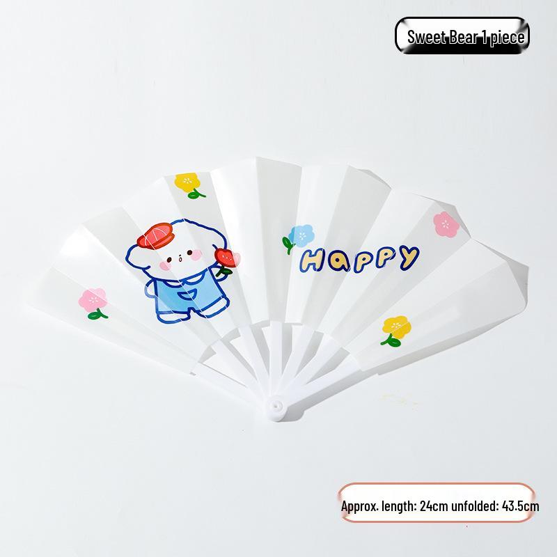 

Очаровательный мультяшный портативный складной веер для детей - Мини-пластиковый летний веер Other