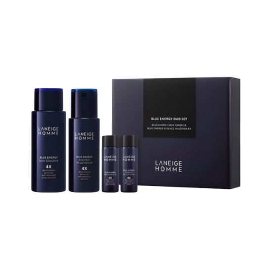 LANEIGE HOMME Blue Energy EX Duo Set (Skin Toner 180 mL + Essence in Lotion 125 mL)