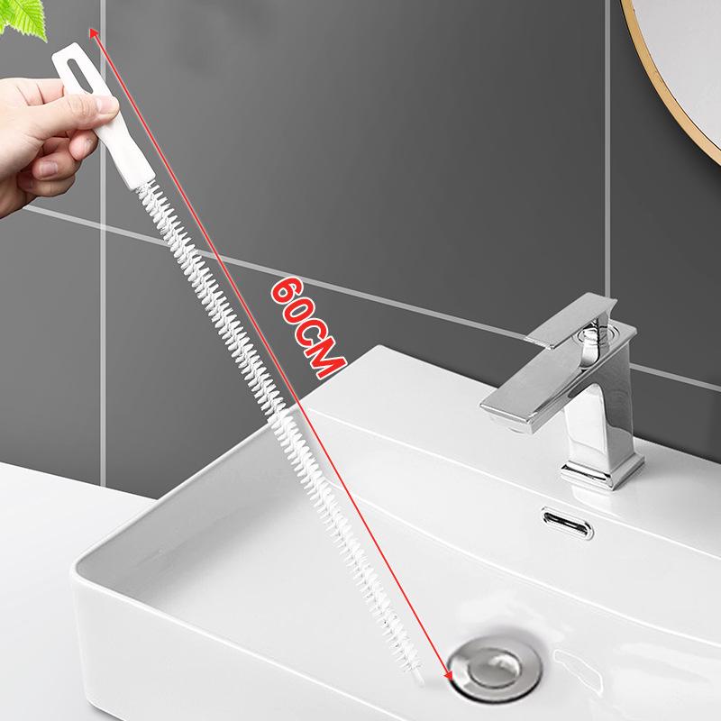 Drain Cleaner & Hair Remover Brush for Pipes and Basins