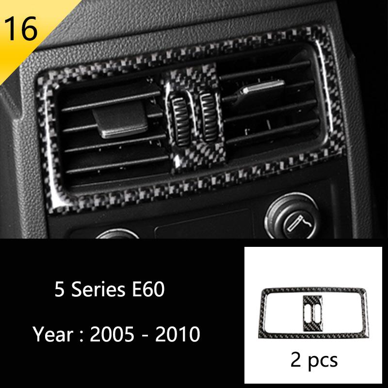 Carbon Fiber For BMW 5 Series E60 Car Inner Gearshift Air Conditioning CD Panel Door Armrest Decorative Cover Trim Car Sticker