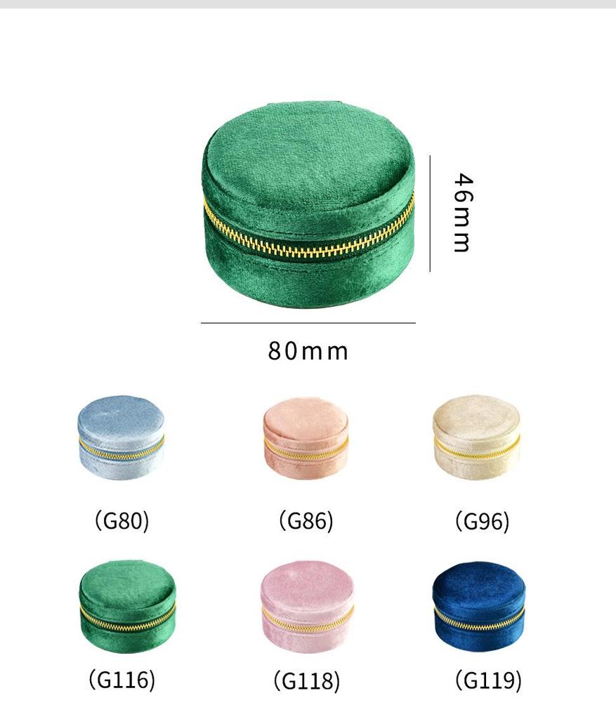 Přenosná sametová krabička na šperky ve tvaru srdce pro náhrdelníky a náušnice - Malá, velká kapacita