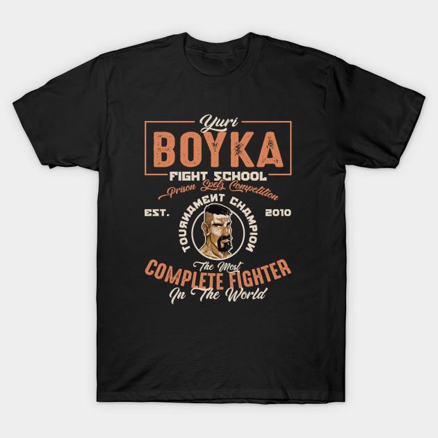 

Men Black Print T-shirt Boyka The Most Complete Fighter Fight School Tournament Champion No-Cut Transfer Paper Print Cotton Tshirt S чёрный