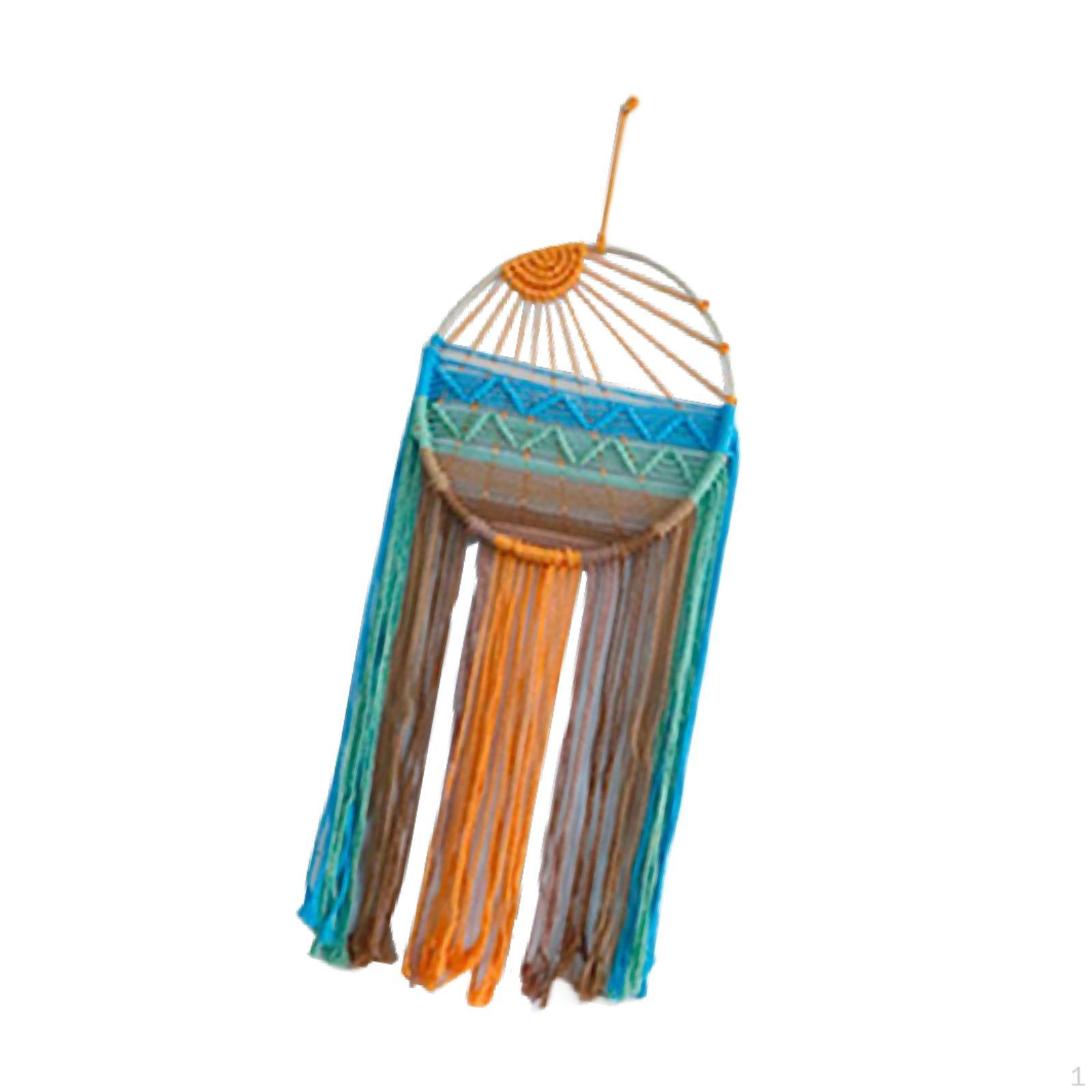 

Настенный гобелен, бохо-макраме гобелен, богемный, ручная работа, деревенский декор в виде солнца-ловца снов Style C