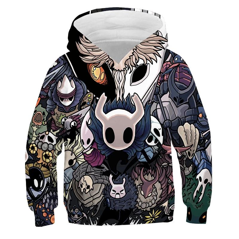 Hollow Knight Nadruk Bluzy Bluzy Jesień Polar Pulower Chłopcy Dziewczęta Dres y2k Top Sudadera Bluza Anime Odzież Dziecięca