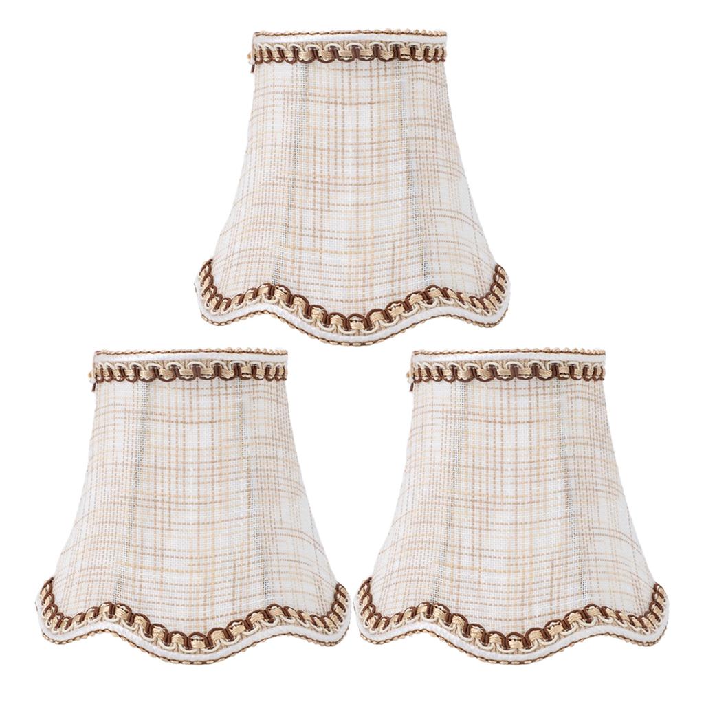 3pcs Lampshade Modern Minimalist Clip On Type Cloth Lamp Shade for E14 Bulb Candle Chandelier