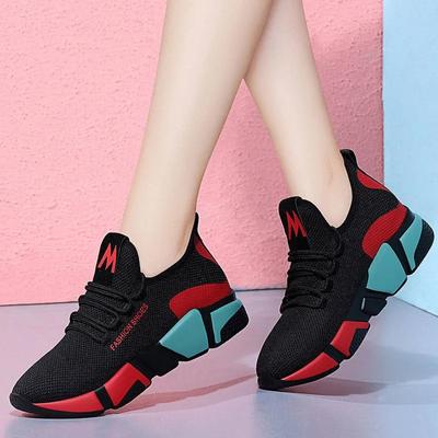 Fashion Hot Sale Running Shoes Women Sport Shoes Outdoor Lace-up Platform Sneakers Air Mesh Breathable Walking Jogging Gym Trainers