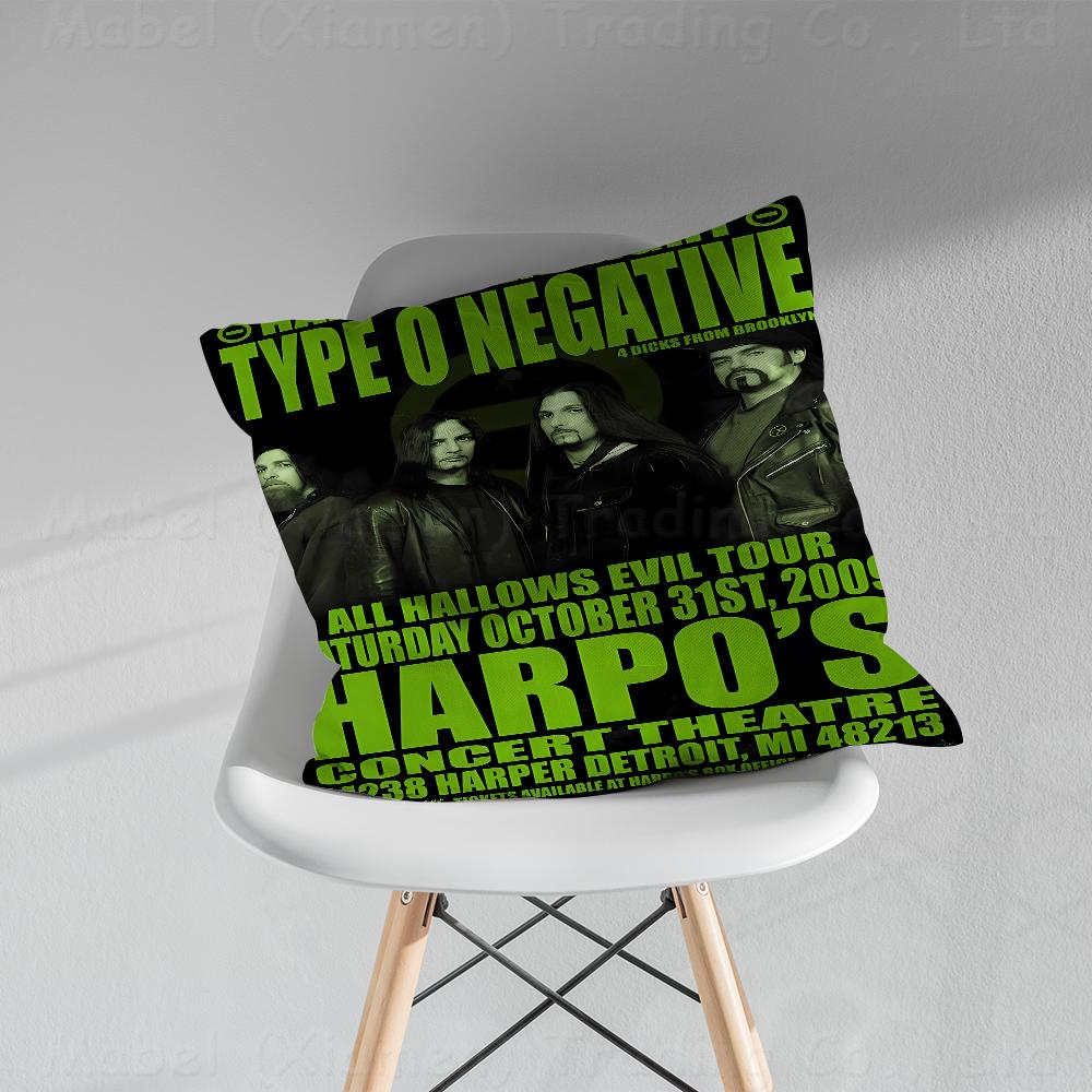 

Рок-группа Тип Т Отрицательный Наволочки Мультяшный диван Декоративный дом Двусторонняя печать Короткий плюш Милая наволочка 12x12Inch