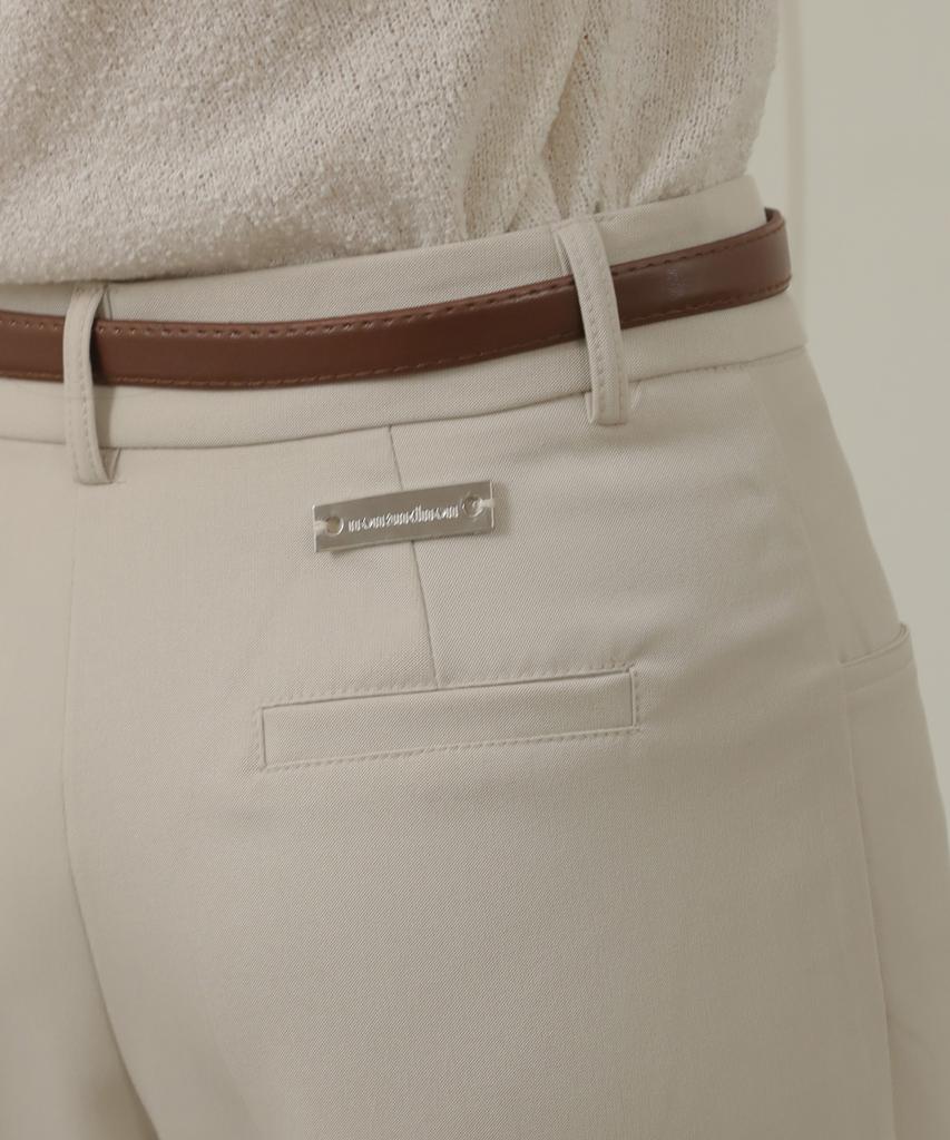 NON AND NON Transverse Pocket Wide Pants_Nspt464 (Beige)
