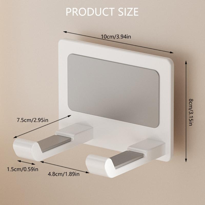 Adjustable Designs Wall Mounted Hair Dryer Storage Rack Craft from Sturdy Aluminum Alloy for Convenient Storage
