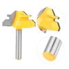 1/4 Inch Shank Lock Miter Router Bit 45 Degree Angle 1/2 Inch Shank Router Bit Woodworking 1-3/8 Inch Diameter