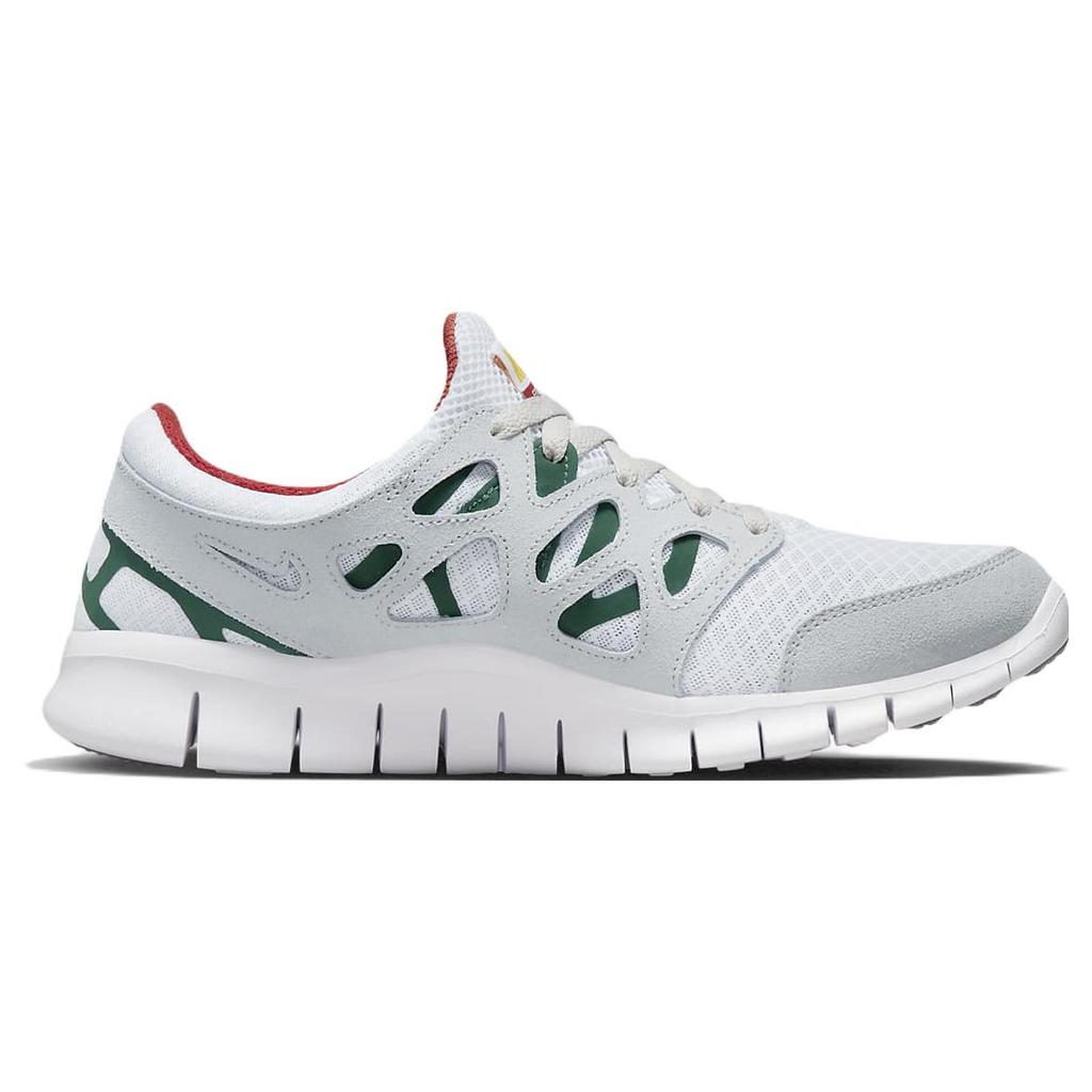 New Nike Free Run 2 Grey Cinnabar Gorge Green 537732-102