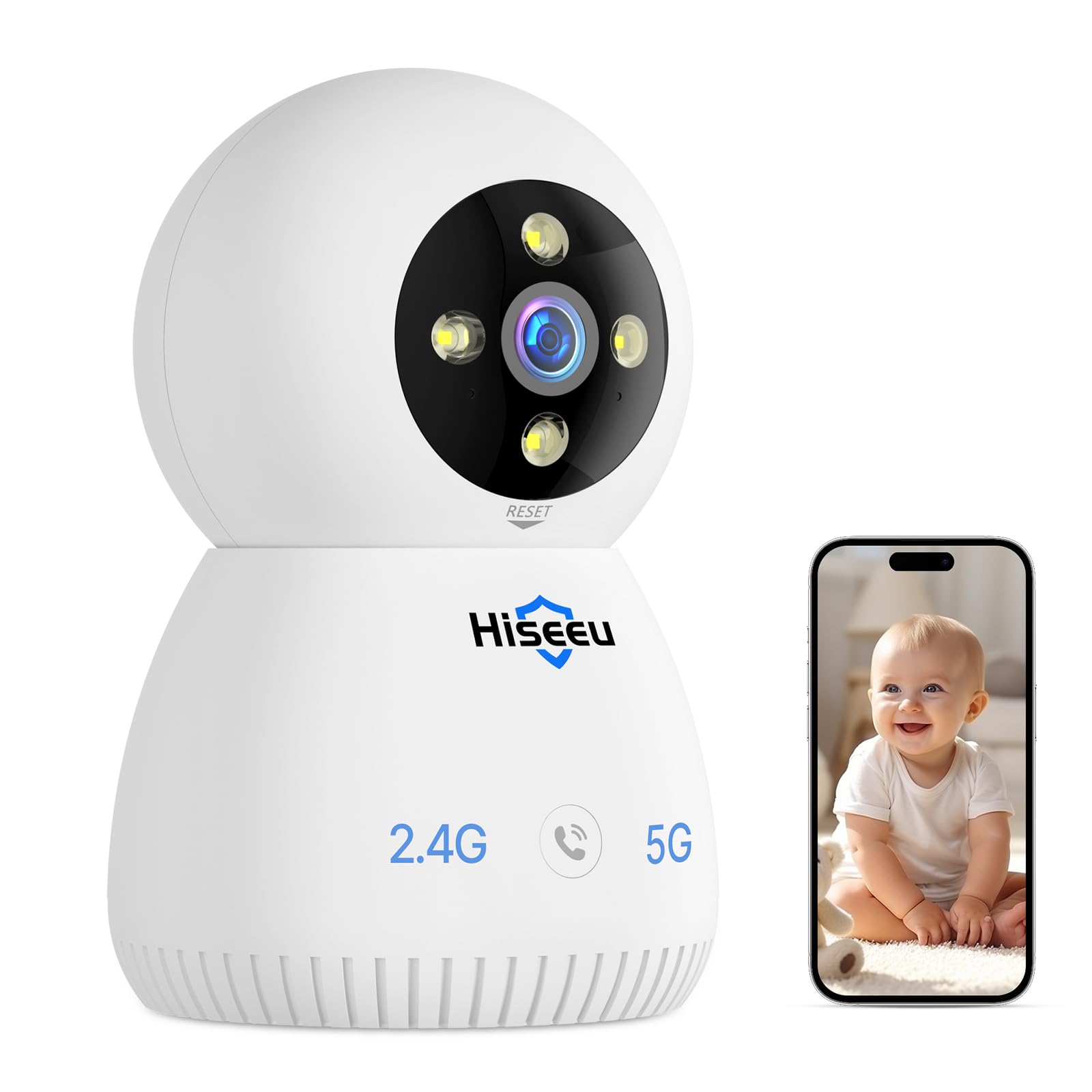 

with both GHz and 5 Network camera IP camera PTZ 5 megapixels Alexa Alexa Indoor camera Home monitoring monitoring WiFi Indoor wireless security білий