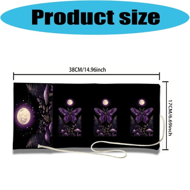 Mystical Mushroom Designs Tarot Card Storage Bag With Ample Space Tarot Accessory For Crystal And Notebooks 38x17cm