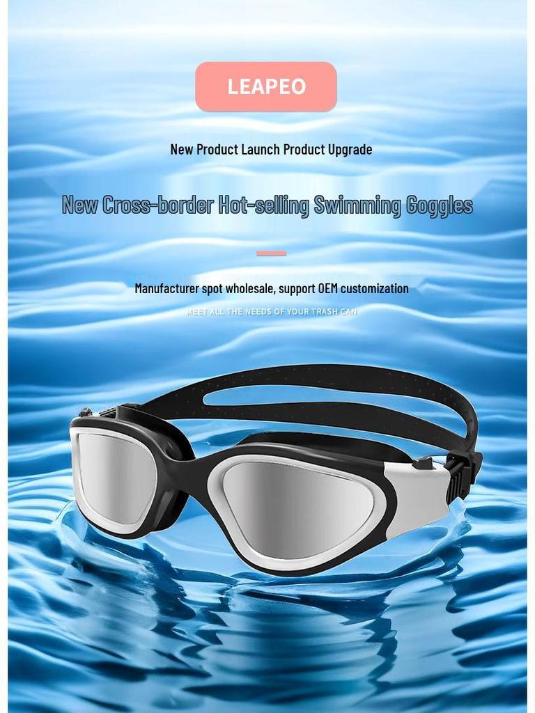 High-Definition Waterproof Anti-Fog Swimming Goggles - Unisex Casual & Professional Style