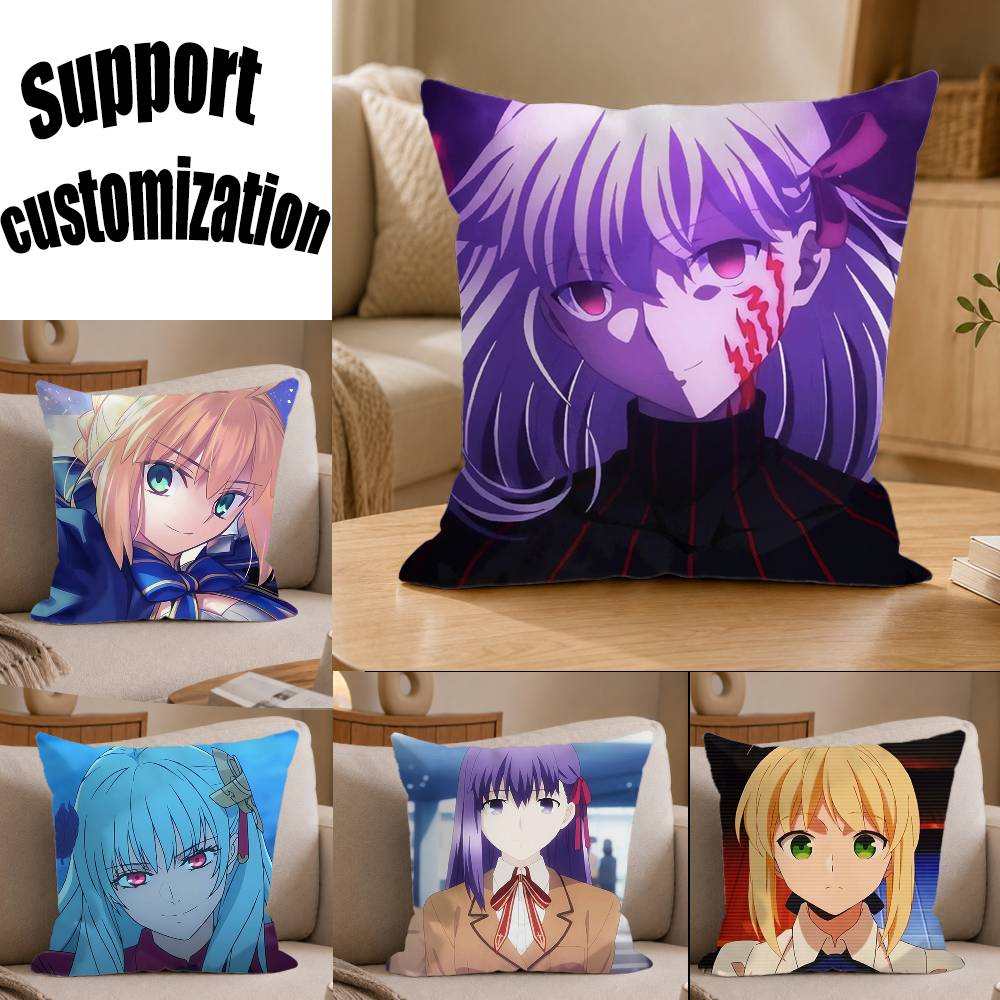 Rin Tohsaka FATE Anime Saber Square Sofa Pillow Cover Solid Color Living Room Home Decor Cushion Case