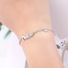 Orstarry S925 Silver Bracelet Chain Cute Pet Cat Claw Print Adjustable Bracelet Chain Charms Jewelry Gift