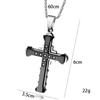 2024 Dark Knight Men's Diamond Cross Pendant Necklace