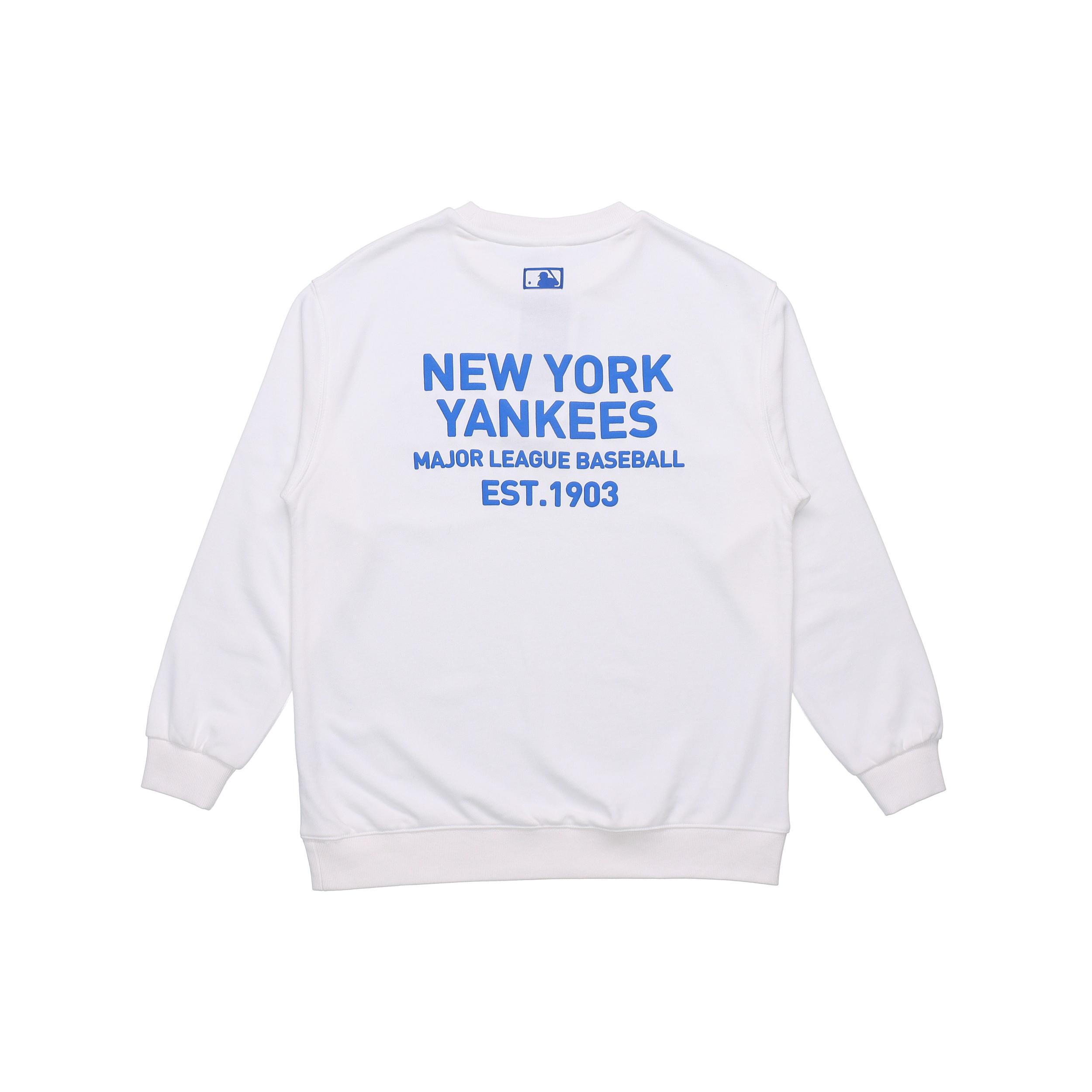 MLB Sweatshirts Unisex White Crew Neck Moderate Regular 31MT21011-50I XL