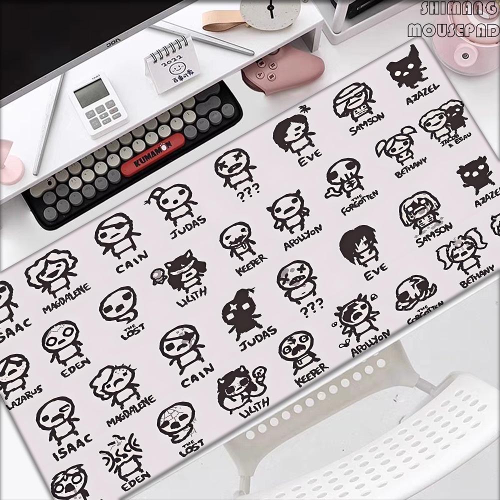 Anime The Binding Of Isaac Mousepad Game Keyboard Lock Edges Mice Pad Computer Accessories Nonslip Deskmats Pc Cabinet Mausepad 800x400x2mm