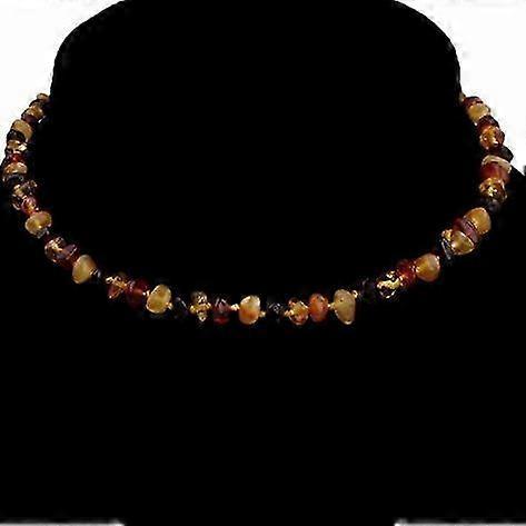 Natural Baltic Amber Necklace for Adults Women or Men/Baroque Shape Polished Amber Beads Certified Amber Jewelry Hwy111
