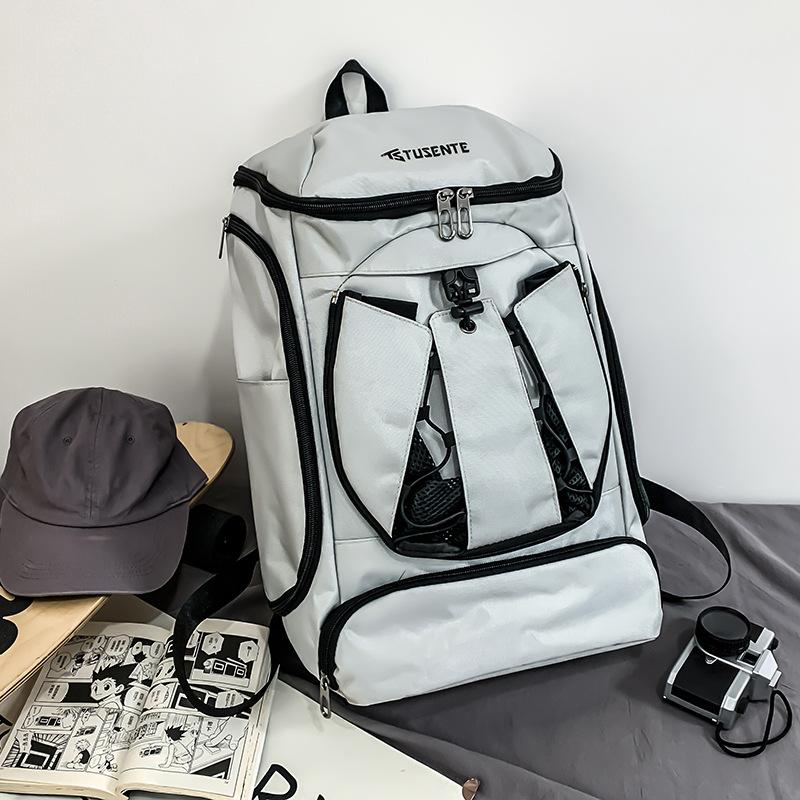 College-Studenten Herren Outdoor-Sportarten Basketballtasche Weibliche Mittelschülerin Kontrastfarbiger Rucksack