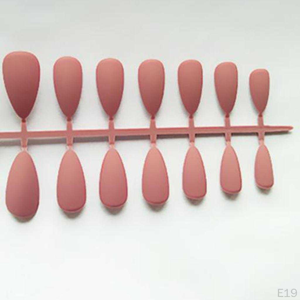 24Pcs Salon Artificial False Nails Tips Cosplay Matte Nail