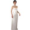 French satin light wedding dress bride simple white tube top Mori welcome out yarn banquet fishtail dress skirt