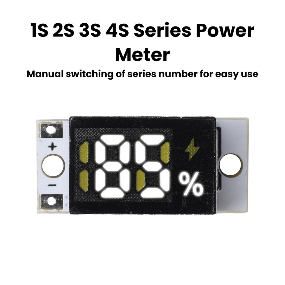3-17V 1/2/3/4S Lithium Battery Power Meter Display Module Series Connected Battery Percentage Capacity Monitor Indicator Board
