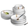 High-Value Japanese Ceramic Deep Dinner Plate for Stir-Fry & Vegetables