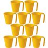 Nagao Set of Dishwasher Microwave Made In 1732Y Easy-to-Hold One-Handed Cup, 250ml, Yellow, 10, Plastic, Safe, Safe, Tsubame-Sanjo, Japan, No.
