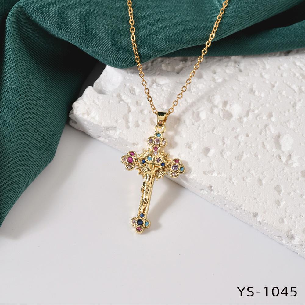 Fashion Trendy Titanium Steel Cross Necklace Women Luxury Versatile Accessory
