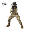 Tactical Gear Models 3D Printed Beauty Desktop Ornament, Mini Soldier Figurine, Office Desk Decorations Female Figurine with Military Design,
