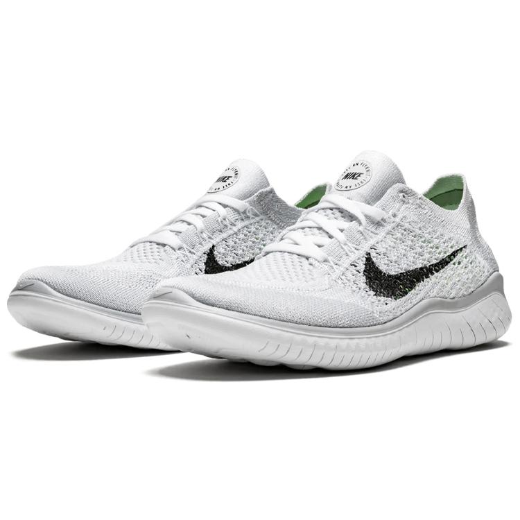 New Nike Free Rn Flyknit 2018 White Pure Platinum Women's 942839-100