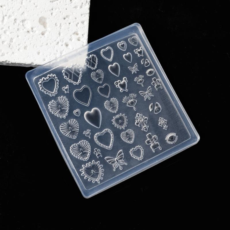 13Pcs 3D Relief Nail Art Molds With Jades Patterns Highly Transparency Silicone For Professional Nail Design And DIY