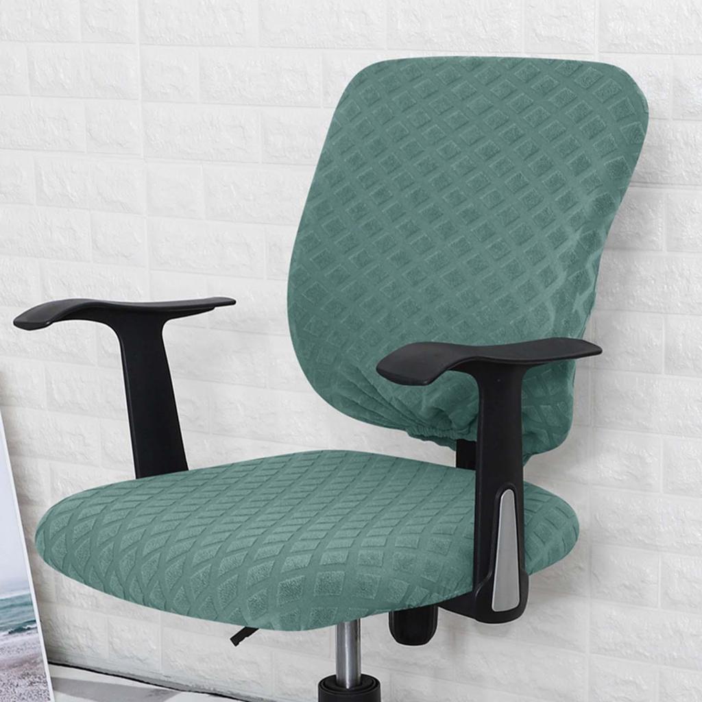 Split Office Chair Cover Waterproof Dustproof Removable Elastic Stretch Chair Slipcovers Washable Oilproof Computer Chair Cover