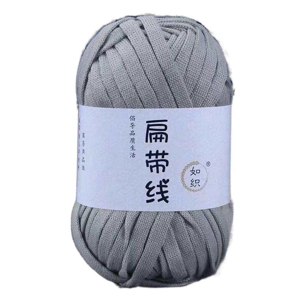 Elastic Flat Thread T-Shirt Yarn 40M Crochet Carpets Yarn Skin-friendy Thick Crochet Yarn  Beginner