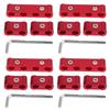 12 Stück Aluminiumlegierung Zündkerzenkabel-Separator 8mm 9mm 10mm Motor-Kabelteiler (rot)