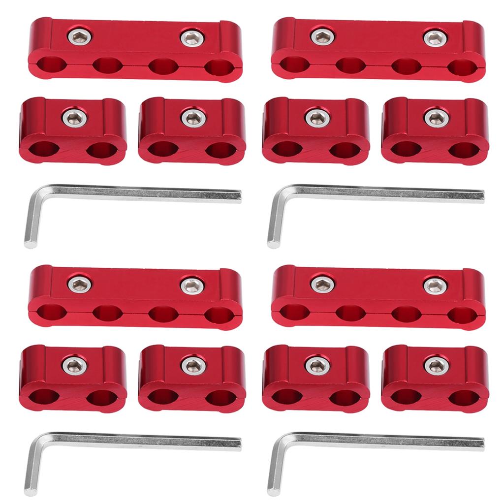 12 Pezzi Lega di Alluminio Separatore per Fili 8mm 9mm 10mm Divisore per Fili del Motore;Nero: