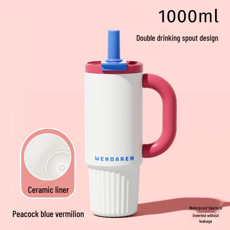 Shangqi Ceramic Insulated Tumbler with Straw