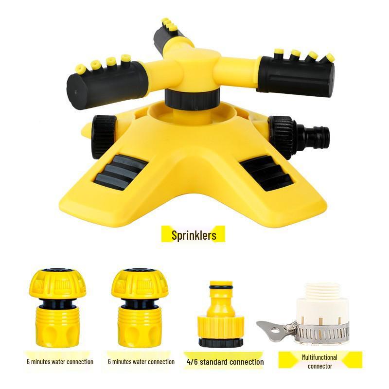 

360° Automatic Rotating Nursery Irrigation Three-Way Sprinkler
